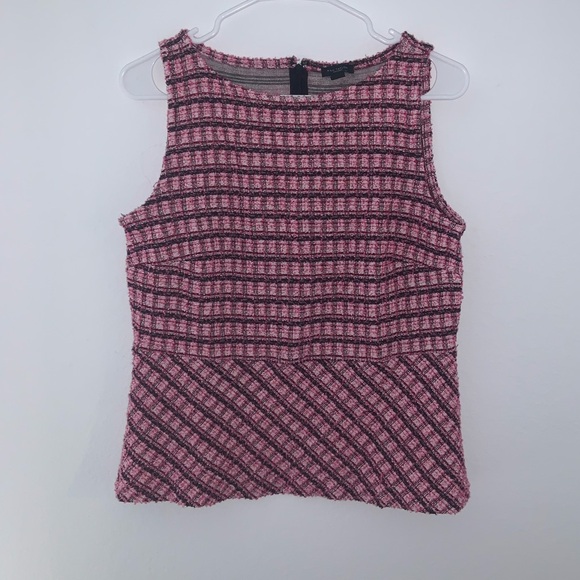 Ann Taylor Plaid Sleeveless Top Women’s M - Picture 2 of 9